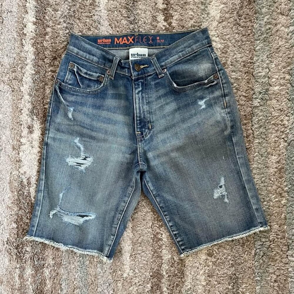 Urban Pipeline Men's Sz 28 Slim Y2K Skater Denim Jean Shorts